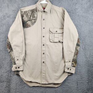 Vintage Wrangler Button Shirt Men Medium Realtree Camo Brush Popper Hunting Gear